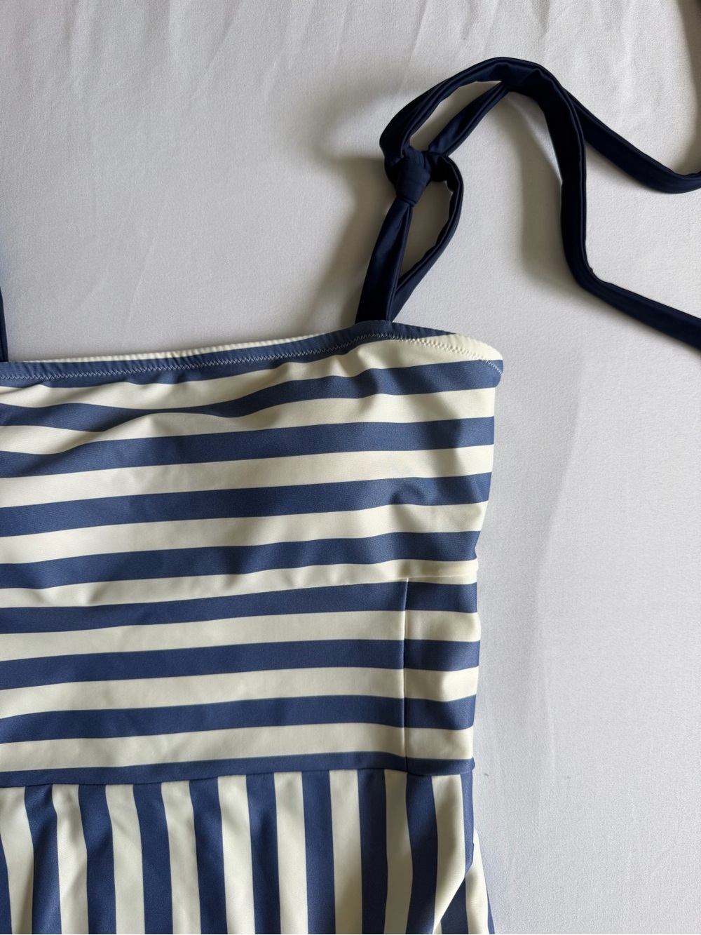NWOT Summersalt "The Tie Oasis" Blue White Nautical Striped One Piece Swim Suit - Picture 5 of 16
